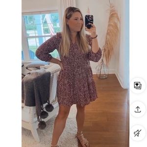 CBOO Casual Summer V-Neck Button Front Dot Dress